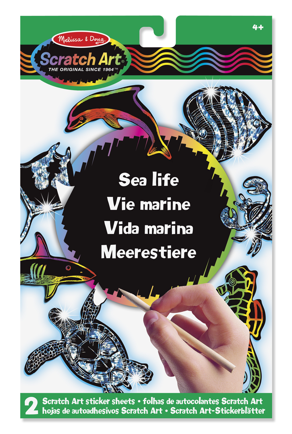 Scratch Art Sticker Meerestiere