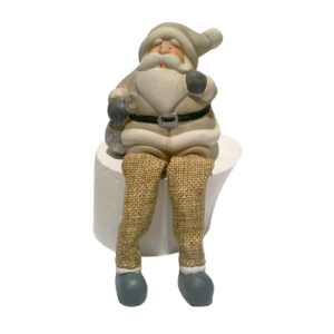 Handbemalter Weihnachtsmann aus Keramik