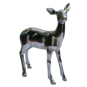 Stehende Rehfigur in Silber