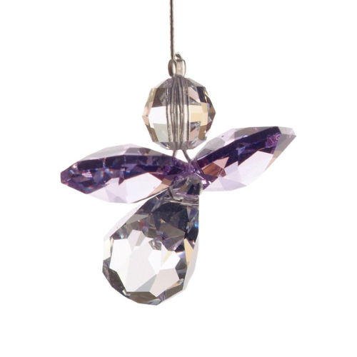 Schutzengel mit edlen Swarovski-Elementen - Heller Amethyst